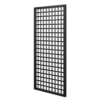 Treillis renforcé en bois maille carrée 1m x 2m - Noir